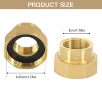 1 x RAW Customer Returns 2 pieces pump screw connection 1 1 2 x 1 , tap extension heating pump flat seal brass screw connection DN25 with 2 sealing rings, seals for circulation pump - RRP €14.11