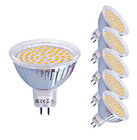 1 x RAW Customer Returns ROTTYI GU5.3 MR16 LED 4W Lamp 12V, 50 Watt Replaced, 3000K Warm White 36 Beam Angle LED Spot MR16, 400 Lm AC DC 12 Volt LED Bulb, Not Dimmable, Pack of 6 - RRP €18.99