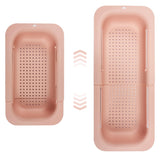 4 x Brand New Eyourlife strainer basket over the sink, sink filter shelf, multifunctional kitchen storage rack, adjustable sink drain shelf for dishes, fruit and vegetables pink  - RRP €40.28