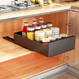 1 x RAW Customer Returns SAYZH Telescopic Drawer, Extendable Drawer Storage Racks for Kitchen Cabinets, Pull Out Drawer 25cm W x 43cm D x 9cm H , No Drilling and Nailing Required - RRP €35.32