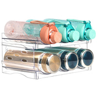 1 x RAW Customer Returns JUPELI Bottle Rack Stackable Bottle Holder, Bottle Rack Refrigerator Drinks Rack, Bottle Storage, Refrigerator Organizer Bottles for Kitchen Worktop Cabinet Office 16 Bottles  - RRP €35.18