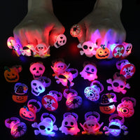 10 x Brand New Halloween party favors for children, 24 pieces LED light toys party items, Halloween children s toys light ring bracelets brooches, LED toys party, for Halloween, Christmas, party gifts - RRP €121.0