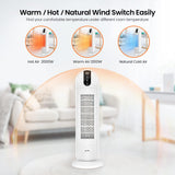 1 x RAW Customer Returns Sejoy Fan Heater Energy Saving Quiet, Bathroom Heater 2000W, Fan Heater Bathroom Ceramic, Electric Heaters for Indoors, 3 Modes, 1-12h Timer, 90 Oscillating, Overheating Tip-over Protection - RRP €40.33