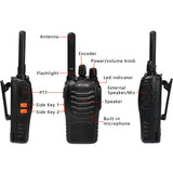 1 x RAW Customer Returns Pofung 4pcs Walkie Talkie, PMR446 Radio Communication Transceivers, PT88E Long Distance 16 Channel Two-Way FM Radio Handheld Transceiver with LED Light Earpiece - RRP €59.99