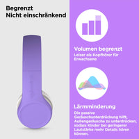 15 x Brand New LilGadgets Connect for kids with Cable and microphone, Volume limit for Safe Listening, Adjustable Headband, Padded Pads for Increased Comfort, kids for School, Purple Color - RRP €396.0