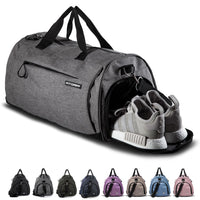 1 x RAW Customer Returns Fitgriff sports bag travel bag for men and women - with shoe compartment wet compartment - bag for sports, fitness travel - training bag, gym bag grey, M  - RRP €35.54