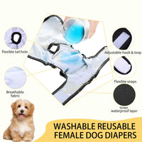 20 x Brand New 3Pcs Dog Diapers, Dog Diapers, High Absorbency, Absorbent, Washable, Hygienic Dog Diapers for Incontinence - RRP €360.0