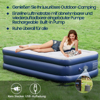 1 x RAW Customer Returns Tuomico air bed 1 person, self-inflating air mattress for 1 person, air bed with built-in electric pump, single air mattress with portable battery air pump for camping, 190 x 99 x 43 cm - RRP €64.52