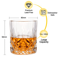 1 x RAW Customer Returns Whisky glasses, set of 4 2 crystal glasses, 2 large ice ball molds in gift box - 300 ml whiskey for scotch, cocktail, rum, bourbon, cognac, vodka and liqueur - unique gifts for men - RRP €16.08