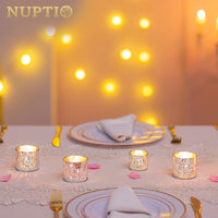 1 x RAW Customer Returns NUPTIO tealight holder tealights tealight glasses silver - pack of 12 small tealight wedding lantern floating candles tealight glass candle holder glasses votive candle holder Christmas decoration 4cm 5cm height - RRP €17.98