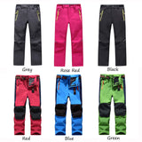 1 x RAW Customer Returns LANBAOSI children s softshell trousers with reflector, fleece inner trousers for boys, girls, windproof, waterproof, warm outdoor trousers, ski trousers in winter - RRP €36.29