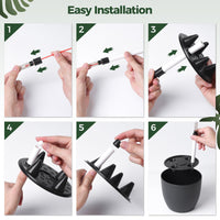 1 x RAW Customer Returns T4U 22cm Self-Watering Flower Pot with Water Indicator Black Set of 4, Self-Watering Water Storage Planter Planter for Indoor and Outdoor Use - RRP €43.09