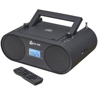 1 x RAW Customer Returns KLIM Boombox B4 radio with CD player 2024 release AM FM radio, MP3, Bluetooth, AUX, USB portable with wireless mode and rechargeable battery With remote control, autosleep, digital EQ - RRP €76.46