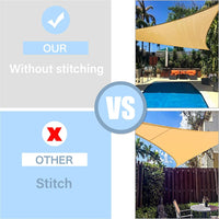 1 x RAW Customer Returns Sunnylaxx 2.5x3.5m Rectangular Shade Sail Awning, Cream Outdoor Terrace Awnings UV Ray Protection for Outdoors, Pergola, Garden, Terraces - RRP €32.99