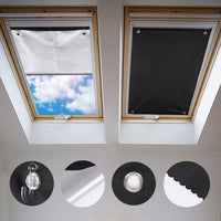 1 x RAW Customer Returns simple 60 115cm Roller Blind Suitable With Suction Cup for Velux Roof Windows Velux Skylight Blackout Roller Blind - RRP €17.14