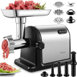 1 x RAW Customer Returns Meat grinder AOBOSI 3-in-1 electric meat grinder with 3 stainless steel grinding plates, 1 kubbe 3 sausage filling tubes, 3000w Max Size 10 for meat, meat sausage. Stainless steel meat grinder with blades. - RRP €195.73