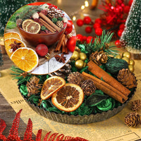 5 x Brand New Christmas decoration Advent wreath set, potpourri decoration Christmas, Christmas craft set natural decoration, with cinnamon sticks, orange slices, star anise, moss, cotton, pine cones and coconut stars - RRP €63.0