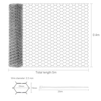 1 x RAW Customer Returns Hexagonal Mesh Fence 40cm x 5m Aviary Rabbit Chicken Chicken Wire Mesh 6 Corners Galvanized 25mm Mesh - RRP €21.6