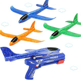 3 x Brand New Sunshine smile catapult aircraft toy, model foam aircraft launcher, aircraft toy, aircraft outdoor sports toy for boys and girls aged 3 and over - RRP €29.58