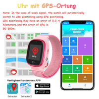 1 x RAW Customer Returns PTHTECHUS Kids GPS Smart Watch, Smartwatch Phone with GPS Tracker SOS Cellphone Touch Screen Pedometer Game Camera Voice Chat Alarm Clock Sports Watch for Boys Girls Student Christmas Gift - RRP €34.33