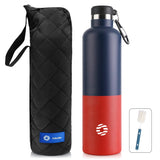 1 x RAW Customer Returns FEIJIAN Stainless Steel Insulated Water Bottle 750ml 1L Backpack, Easy to Clean, Leak-Free Insulated Bottle - BPA Free Water Bottles, for School, Sports, Camping, Yoga, Gym - RRP €21.62