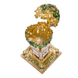 1 x RAW Customer Returns Faberg style egg jewelry box laurel tree orange tree with bird 16 cm - RRP €138.3