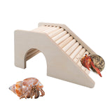 1 x Brand New XiyaxiVici Hermit Crab Climbing Ladder Bridge Wooden Ladder Climbing Ladder for Hamster Reptiles Climbing Toy Small Animal Cage Accessories - RRP €20.4