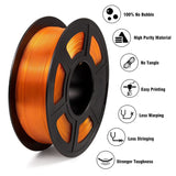 1 x RAW Customer Returns PETG filament 1.75mm, IEMAI 3D printer filament, PETG 1kg spool for 3D printers, 3D filament printing materials, transparent orange - RRP €15.62