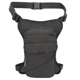 1 x RAW Customer Returns Larswon Thigh Drop Leg Bag Motorcycle Bag, B-black, L, Casual Backpack - RRP €36.0