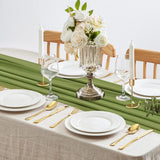 20 x Brand New ZEFAN Chiffon table runner, chiffon decorative fabric, green table runner, delicate table decoration for birthdays, weddings and communion services green  - RRP €408.0