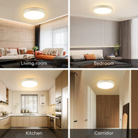 2 x RAW Customer Returns Aigostar LED ceiling light flat 24W, 3000K, 289mm, 2500LM ceiling lamps ideal for living room, bedroom, kitchen, balcony, warm white LED lamps ceiling lamps 289mm H38mm - RRP €35.18