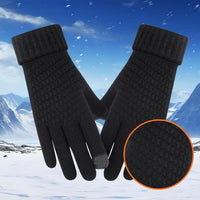 2 x RAW Customer Returns Winter Gloves Men Women Winter Thermo, Winter Warm Touchscreen Gloves Thermal Winter Gloves Knitted Gloves Knitted Gloves with Elastic Cuff, Windproof Gloves - RRP €19.66