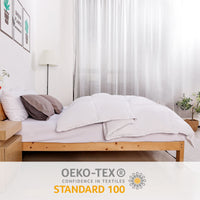 1 x RAW Customer Returns puredown duvet 200x200cm down duvet all year round duvet breathable winter duvet warm light thick down and feather filling washable Oeko-TEX Standard 100, white - RRP €79.99