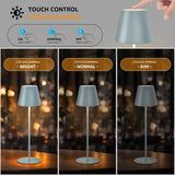 1 x RAW Customer Returns FUYO Table Lamp Wireless Dimmable Touch Control LED Table Lamp with Warm White 8 Colors RGB Outdoor Table Lamp Waterproof for Indoor Outdoor Patio Bedroom Dining Table Balcony BBQ Yellow  - RRP €49.18