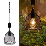 1 x RAW Customer Returns pearlstar hanging lamp with battery, battery-operated hanging lamp with 6 hour timer, outdoor indoor ceiling light hanging lantern metal black pendant light for patio bar yard garden - RRP €36.29