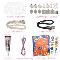 1 x RAW Customer Returns EFO SHM DIY Jewelry Making Kit Arts and Crafts for Kids, Includes 12 Pieces Pendant and 2 Bracelets Jewelry Making Supplies - RRP €15.98