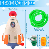 6 x Brand New Rocket Water Sprinkler, Sprinkler Toy, Garden Water Toys, Rocket Sprinkler Toy Garden Games for Kids, Rocket Sprinkler Summer Toy White  - RRP €122.4