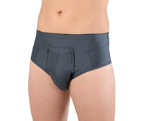 1 x RAW Customer Returns ORIONE hernia briefs for inguinal hernia comfort model - color dark gray - item 515 size 6 96-100 cm - RRP €64.0