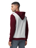 1 x Brand New YuKaiChen Men s Pullover Hoodie Patchwork Sweatshirt Casual Raglan Sleeve Hoodie with Pockets M Wine Red - RRP €27.6