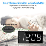 1 x RAW Customer Returns Mesqool Loud Vibration Alarm Clock with Bed Shaker for Deaf, Heavy Sleepers, Double Alarm, USB Charger, Large Display, Snooze, Easy to Set, Summer Time 12 24H, Dimmer - RRP €26.21