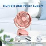 1 x RAW Customer Returns OCOOPA Table Fan Clip Stroller Fan with 3600mAh Battery, Quiet Portable Mini USB Fan, 360 Rotation Rechargeable Table Fan with 3 Speeds for Car, Office, Camping - RRP €16.13