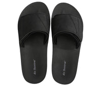 11 x Brand New ARRIGO BELLO Men Flip Flops Latex Sole Sandals Summer Fashion Pool Beach Thong with Leather Size 41-46 T Black, 43  - RRP €190.08