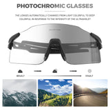 1 x RAW Customer Returns KAPVOE Cycling Glasses MTB Glasses Self-tinting Clear Cycling Glasses Road Bike Sports Glasses Sunglasses Cycling Running Golf Driver Glasses Baseball Men Women - RRP €33.96