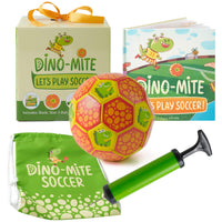 2 x Brand New Tickle Main Dino-Mite - Let s Play Soccer Gift Set - Includes Book, Size 3 Ball and Drawstring Backpack for Toddler Boys and Girls Ages 1, 2, 3, 4, 5 - RRP €55.06