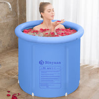 2 x RAW Customer Returns Inflatable Foldable Bathtub Adults, 75x75cm Foldable Ice Bath Ice Barrel Bathtub for Hydrotherapy Spa Time Alkaline Bath Salt Bath Ice Bath Adults - RRP €137.68