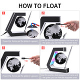 1 x RAW Customer Returns Floating Globe with LED Lights Floating Globe with Magnetic Levitation and Pen, Portable for Writing on Desk, World Map for Desk Decoration - RRP €26.99