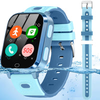 1 x RAW Customer Returns 4G Smartwatch Kids with GPS and Phone - IP67 Waterproof, Children s Watch for Calling with WiFi, Video Call, SOS, Alarm Clock, Children s Watch for Girls and Boys Ages 3-12, Blue - RRP €85.45