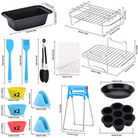 1 x RAW Customer Returns 18PCS Accessories Hot Air Fryer for Ninja Foodi AF300EU AF400EU, 2024 New Dual Zone Hot Air Fryer Accessories, Airfryer Accessories Including Baking Pan, Silicone Mold, Liner, Racks - RRP €31.75