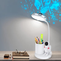 1 x RAW Customer Returns VUENICEE LED Desk Lamp, Children s Desk Lamp, USB Rechargeable Table Lamp with Star Projector and Pen Holder, Dimmable Table Lamp for Studying - RRP €23.18