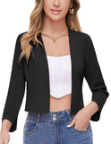 1 x RAW Customer Returns SIMIYA Blazer Women Elegant, Female Blazer Short Casual Blazer Slim Fit Business Jacket Blazer Sleeves with Slits Open Front No Buttons - RRP €35.99